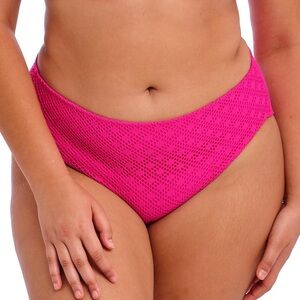 Elomi Bazaruto Mid-Rise Crochet Bikini Bottom Swimwear Women’s US Size 10 Pink